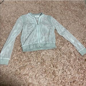 White Fishnet Hoodie